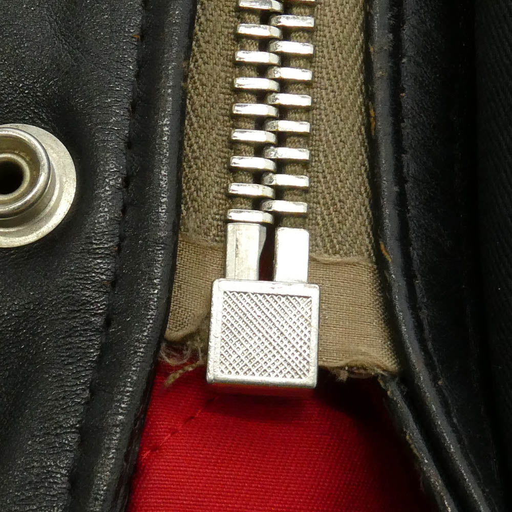 Lewis Leathers ルイスレザー No.414 ROADMASTER ロードマスター 茶芯 ベジタブルタンニン カウハイド レザー ツーリング ライダース ジャケット ブラック系 40【中古】
