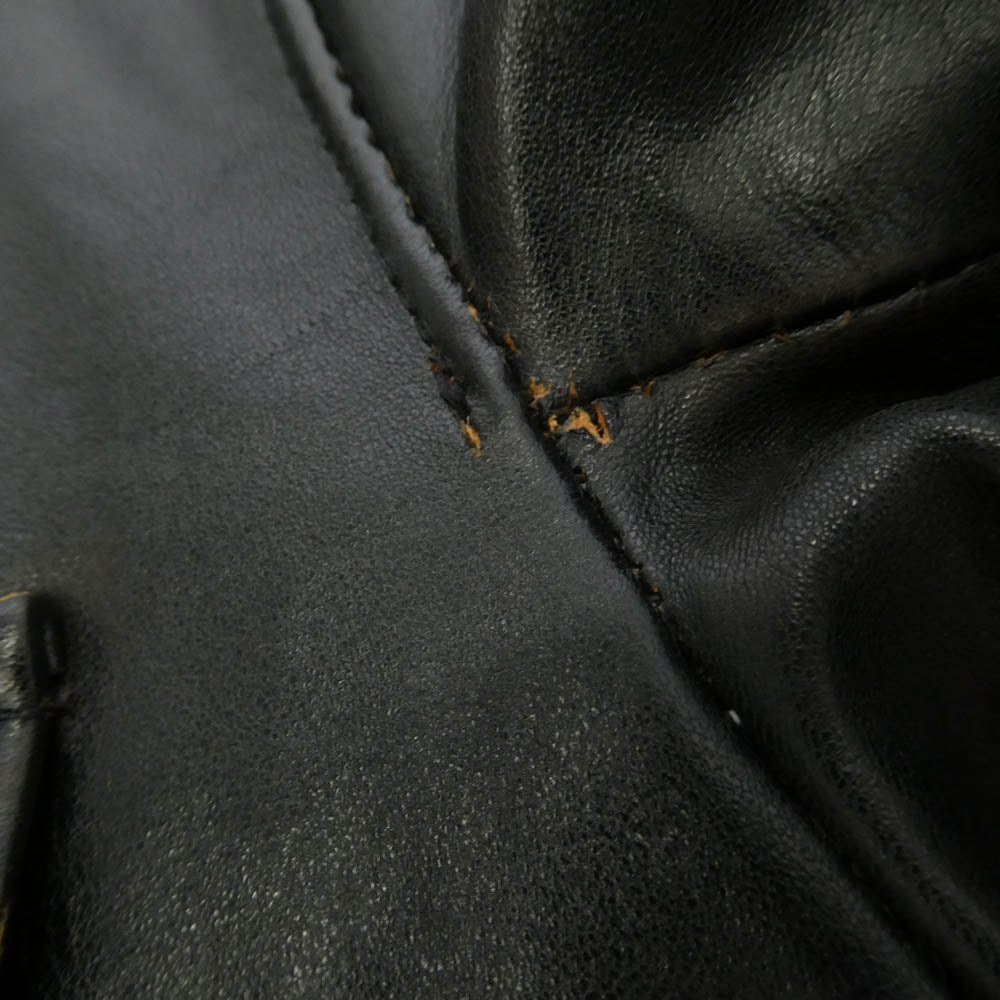 Lewis Leathers ルイスレザー No.414 ROADMASTER ロードマスター 茶芯 ベジタブルタンニン カウハイド レザー ツーリング ライダース ジャケット ブラック系 40【中古】
