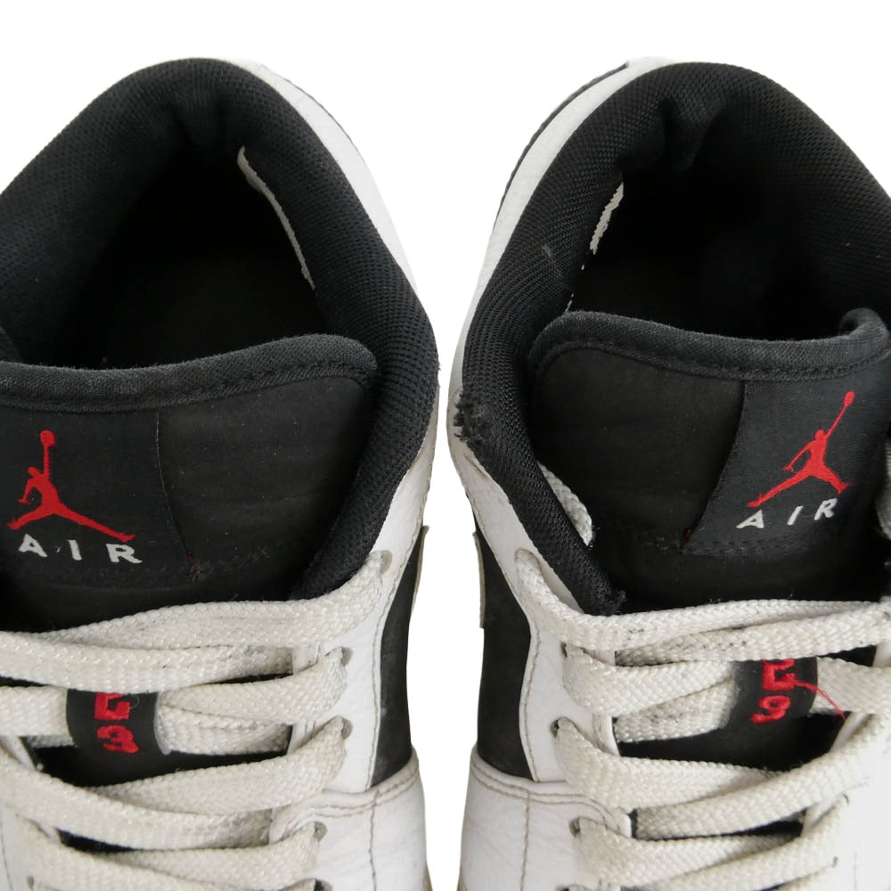 NIKE AIR JORDAN ナイキ ジョーダン 338145-002 AIR JORDAN 1 PHAT LOW AJ1 ファット ローカット スニーカー ホワイト系 ブラック系 27.5cm【中古】