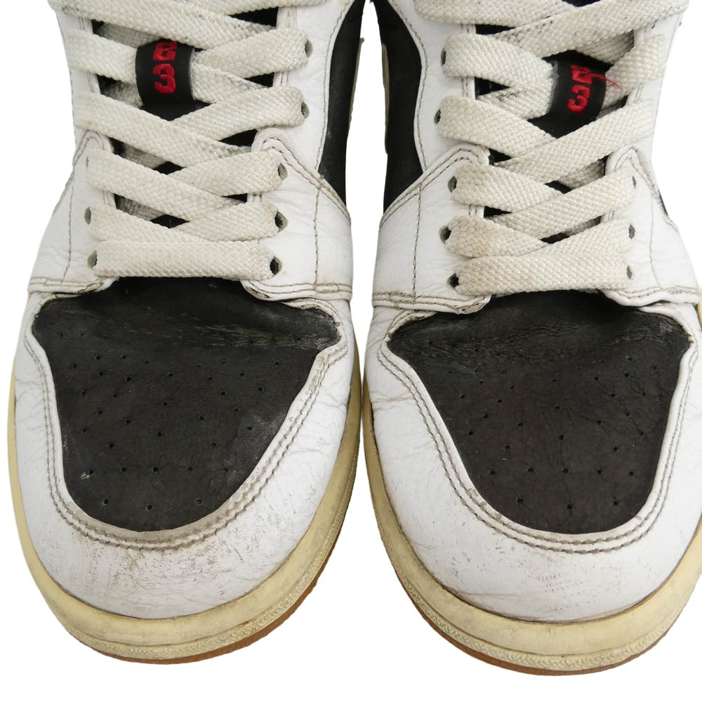 NIKE AIR JORDAN ナイキ ジョーダン 338145-002 AIR JORDAN 1 PHAT LOW AJ1 ファット ローカット スニーカー ホワイト系 ブラック系 27.5cm【中古】