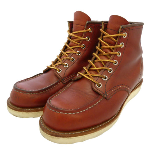 RED WING レッドウィング USA製 四角犬タグ IRISH SETTER 6インチ MOC アイリッシュセッター モック ブーツ ブラウン系 US7【中古】