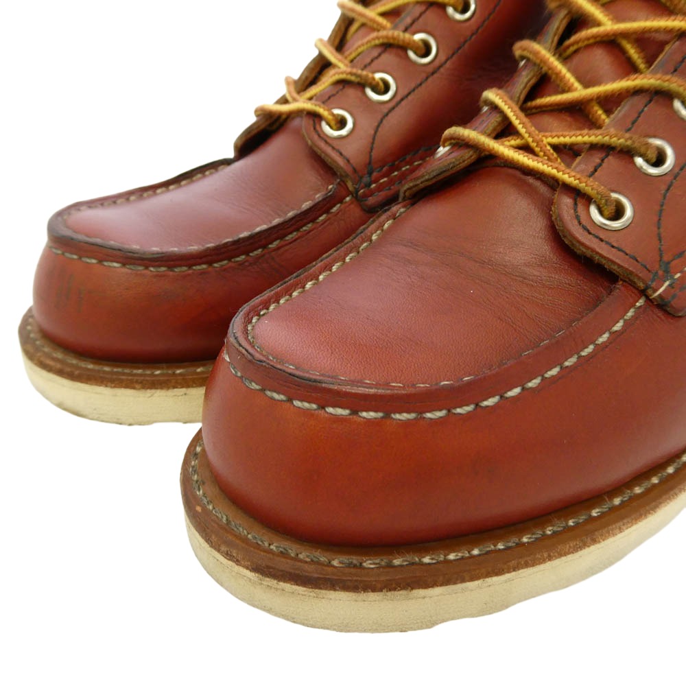 RED WING レッドウィング USA製 四角犬タグ IRISH SETTER 6インチ MOC アイリッシュセッター モック ブーツ ブラウン系 US7【中古】