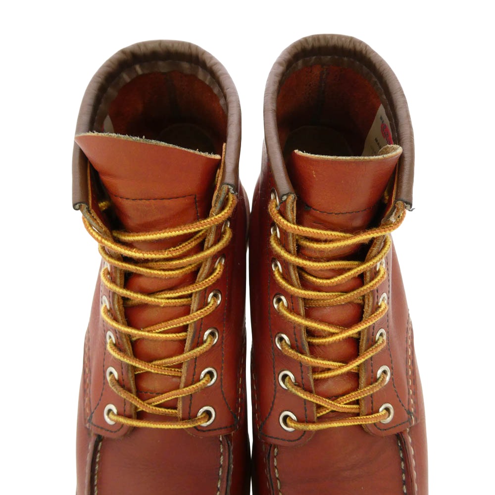RED WING レッドウィング USA製 四角犬タグ IRISH SETTER 6インチ MOC アイリッシュセッター モック ブーツ ブラウン系 US7【中古】