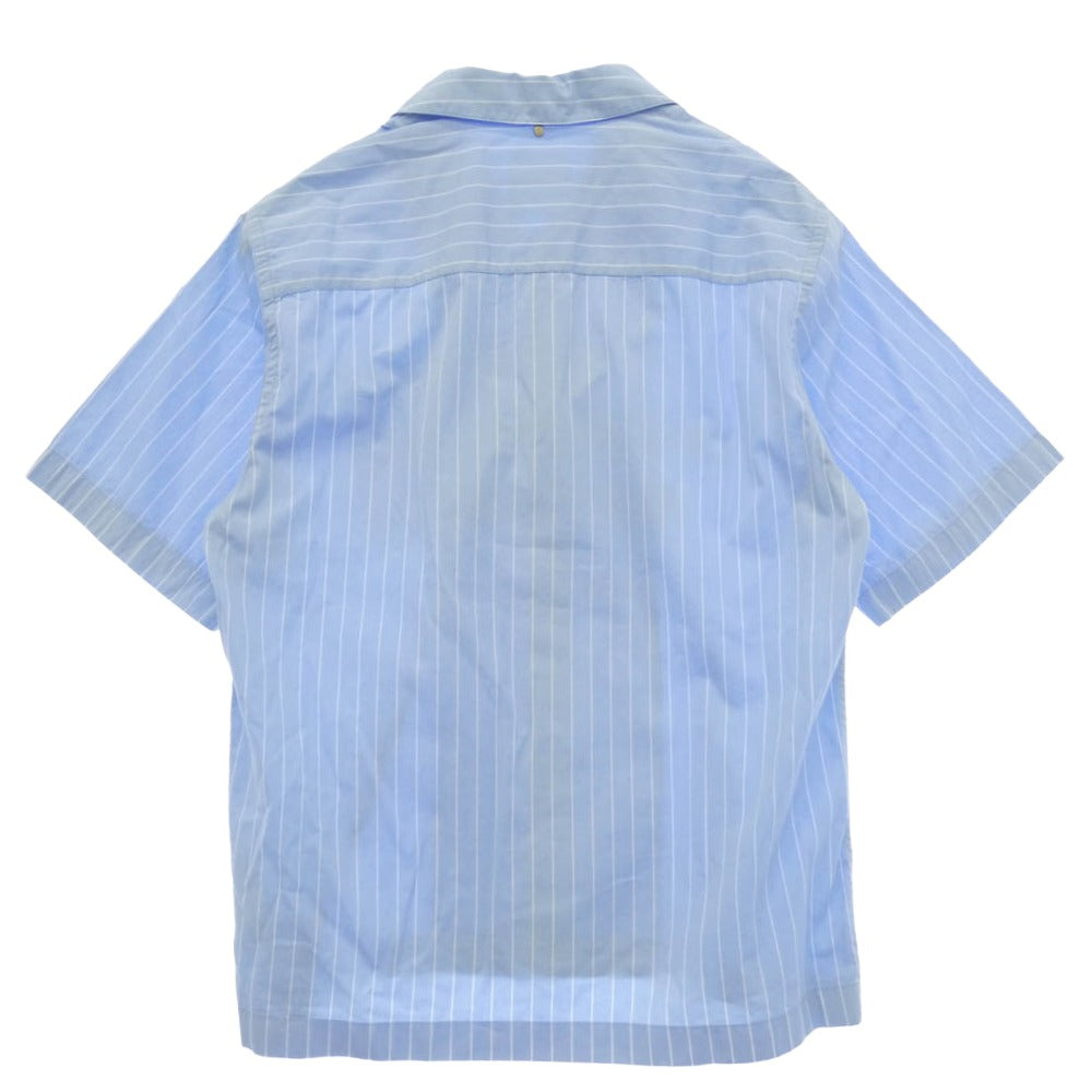 OAMC オーエーエムシー 24SS 24E28OAU98 KURT SHIRT STRIPES ストライプ カート 半袖 シャツ ライトブルー系 S【中古】