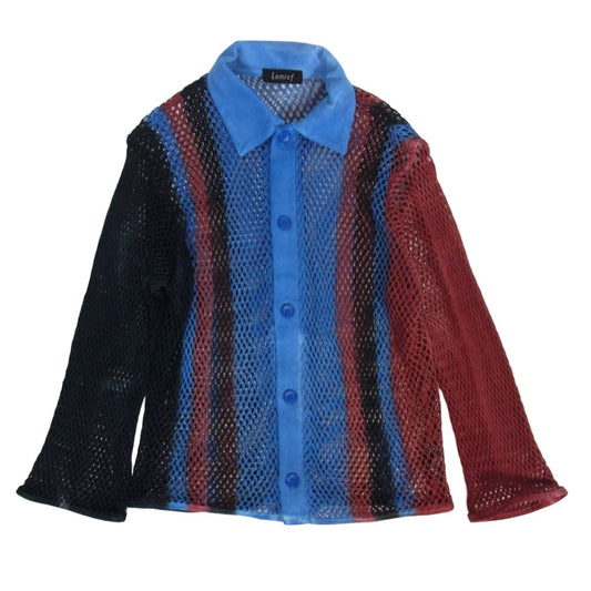 ラムロフ 26SS AMI ART SHIRTS アミアート メッシュ シャツ 青朱黒系 1【中古】