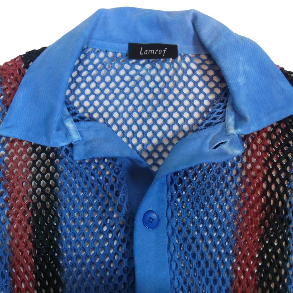 ラムロフ 26SS AMI ART SHIRTS アミアート メッシュ シャツ 青朱黒系 1【中古】