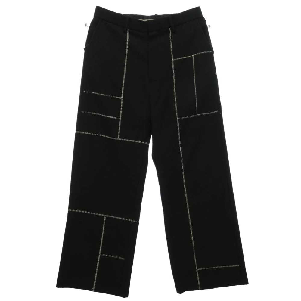 doublet ダブレット 24AW 24AW09PT280 FRANKENSTEIN CUTTING TROUSERS フランケンシュタイン トラウザー パンツ ブラック系【中古】