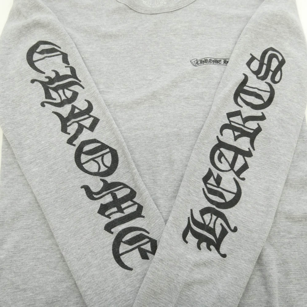 CHROME HEARTS クロムハーツ（原本無） THERMAL サーマル アームロゴ 長袖 カットソー グレー系 L【中古】