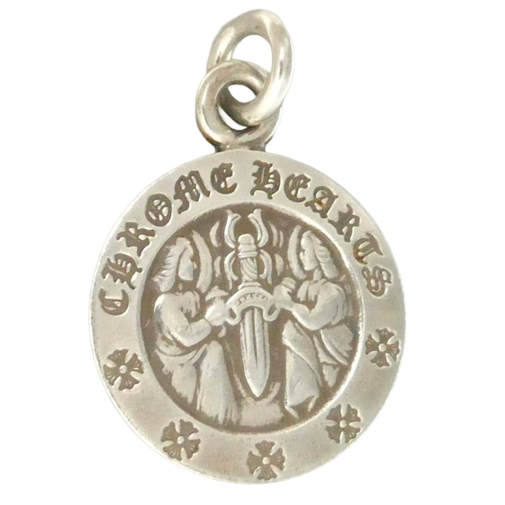 CHROME HEARTS クロムハーツ（原本無） CHRM ANGL MDL V2 エンジェル メダル チャーム ペンダントトップ シルバー系【中古】