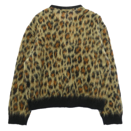 CELINE セリーヌ 24AW RV00Q0ZQ7 レオパード総柄 ブラッシュド モヘア カーディガン ブラウン系 M【中古】