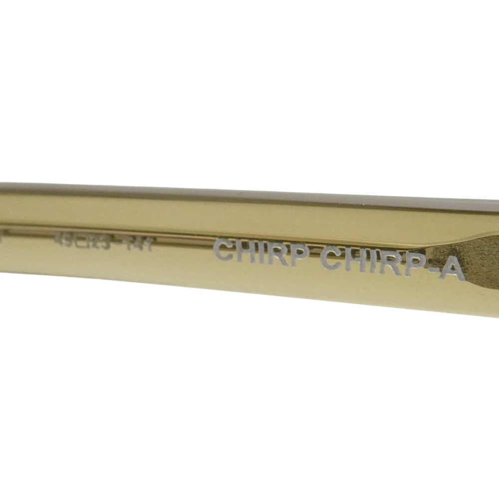 CHROME HEARTS クロムハーツ（原本無） ユナイテッドアローズ購入冊子付属 CHIRP CHIRP-A フレアニー テンプル ウェリントン サングラス アイウェア 度入り ライトブラウン系 49□23-141【中古】