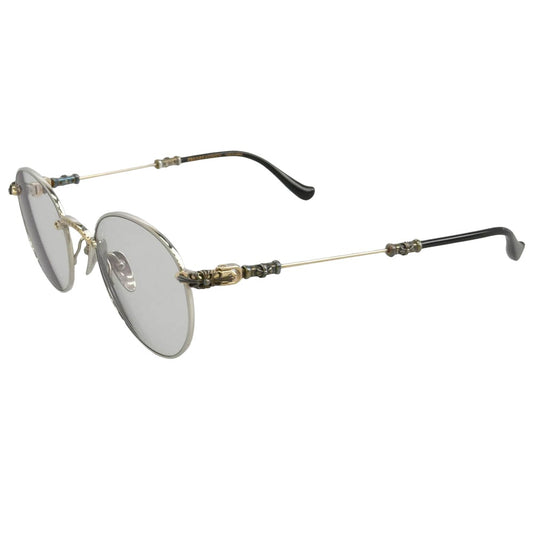 CHROME HEARTS クロムハーツ（原本無） ユナイテッドアローズ購入冊子付属 BUBBA-A クロス テンプル メタル フレーム 眼鏡 アイウェア シルバー系 49□22-145【中古】