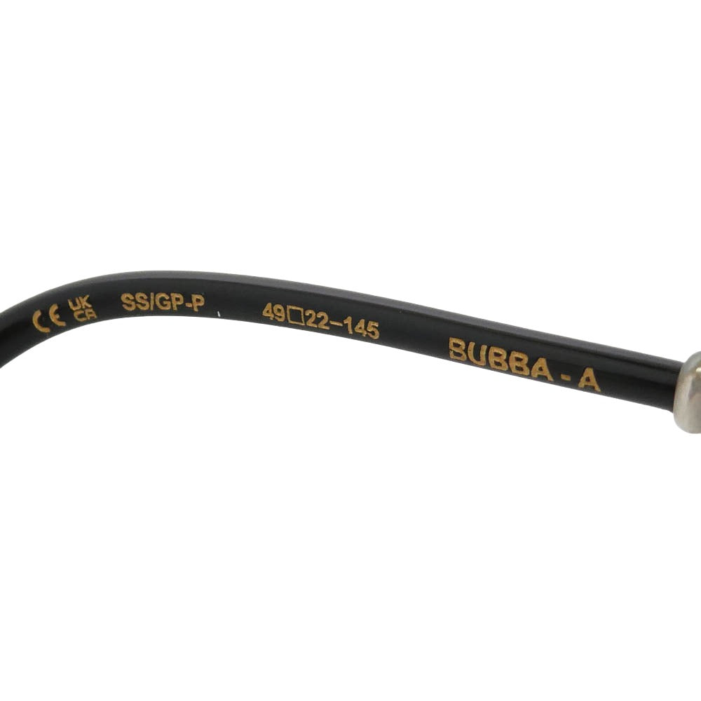 CHROME HEARTS クロムハーツ（原本無） ユナイテッドアローズ購入冊子付属 BUBBA-A クロス テンプル メタル フレーム 眼鏡 アイウェア シルバー系 49□22-145【中古】