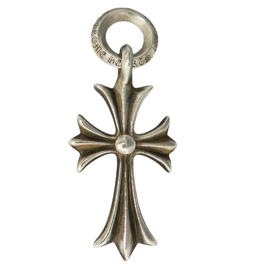 CHROME HEARTS クロムハーツ（原本無） TINY CH CROSS タイニーCHクロス チャーム ペンダントトップ シルバー系【中古】