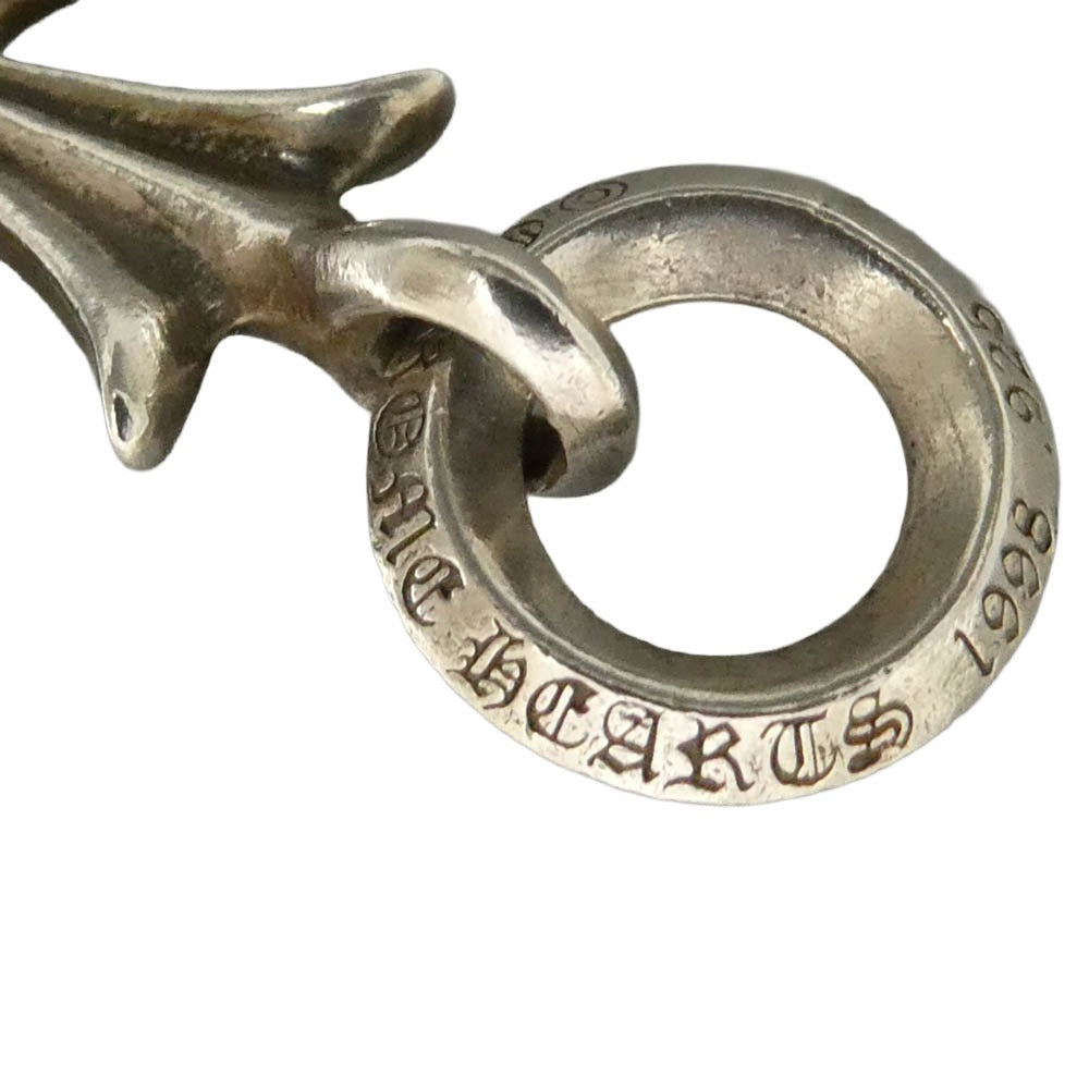 CHROME HEARTS クロムハーツ（原本無） TINY CH CROSS タイニーCHクロス チャーム ペンダントトップ シルバー系【中古】