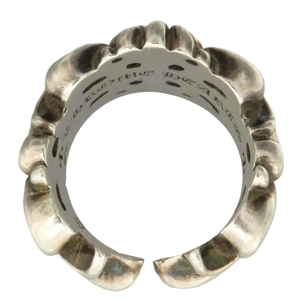 CHROME HEARTS クロムハーツ（原本無） DBL FLRL CRS ダブル フローラル クロス リング シルバー系 14号【中古】