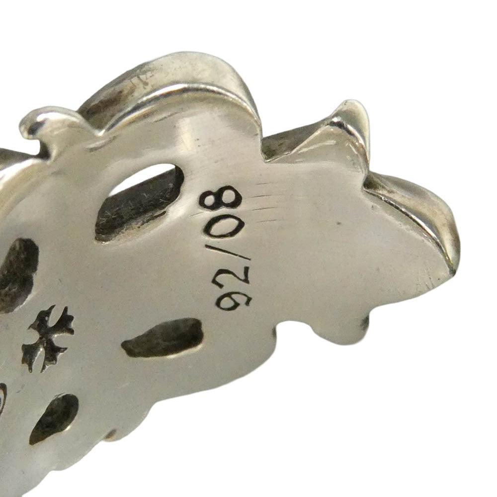 CHROME HEARTS クロムハーツ（原本無） DBL FLRL CRS ダブル フローラル クロス リング シルバー系 14号【中古】