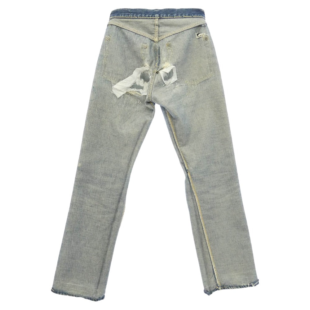 Levi's リーバイス 40s 50s 501XX 47モデル後期 トップボタン裏ドーム型刻印ツメ Vステッチ デニム パンツ W29 ブルー系 不明【中古】