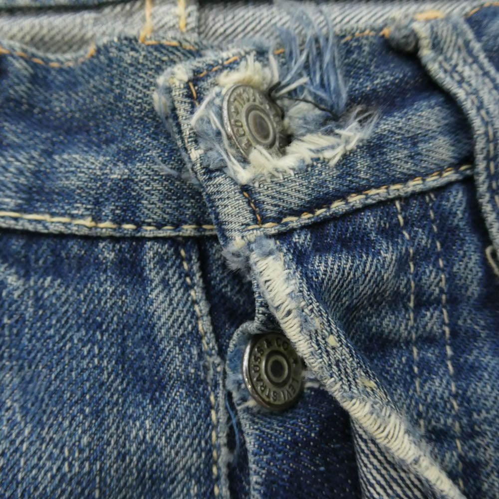 Levi's リーバイス 40s 50s 501XX 47モデル後期 トップボタン裏ドーム型刻印ツメ Vステッチ デニム パンツ W29 ブルー系 不明【中古】