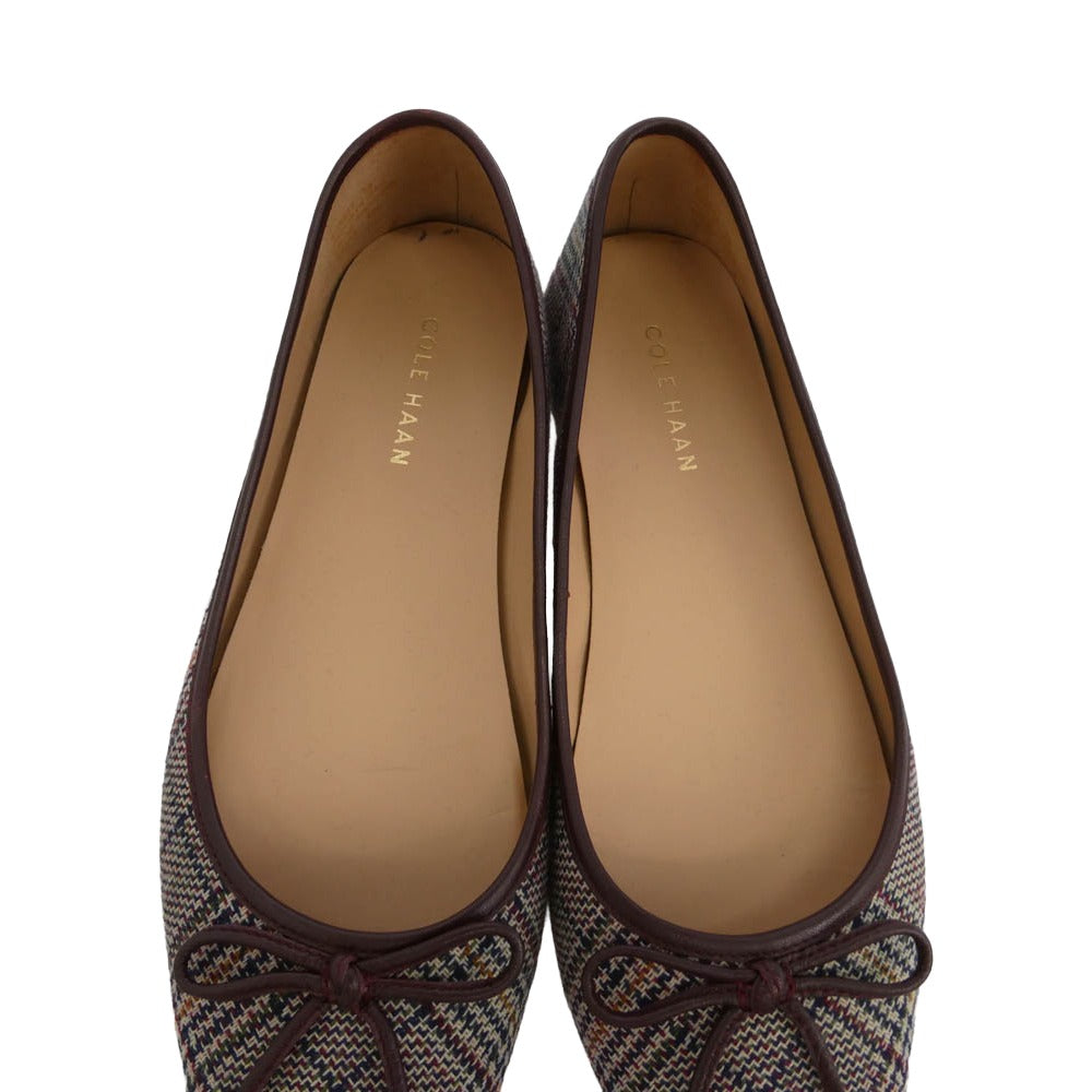 COLE HAAN コールハーン W30833 ヤラ ソフト バレエ シューズ ブラウン系 ネイビー系 7B【中古】