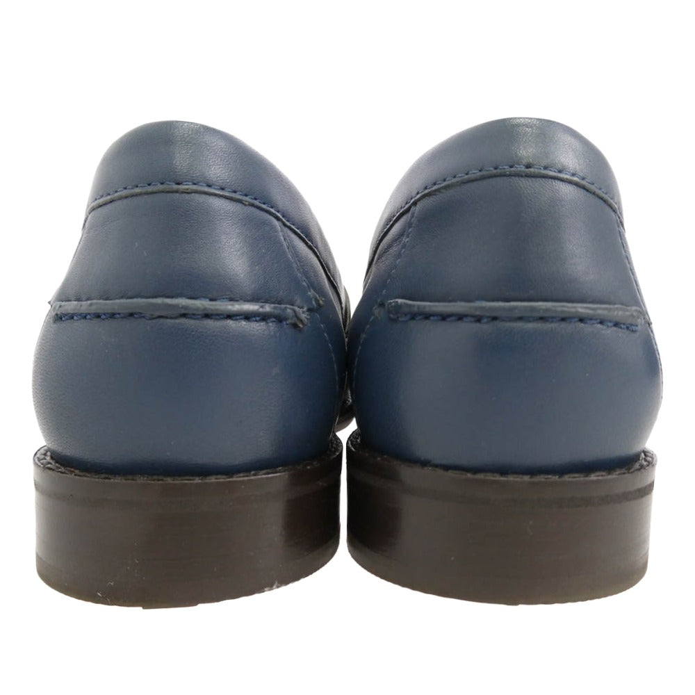 COLE HAAN コールハーン W30209 ラックス ピンチ ペニー ローファー シューズ ネイビー系 ホワイト系 7B【中古】