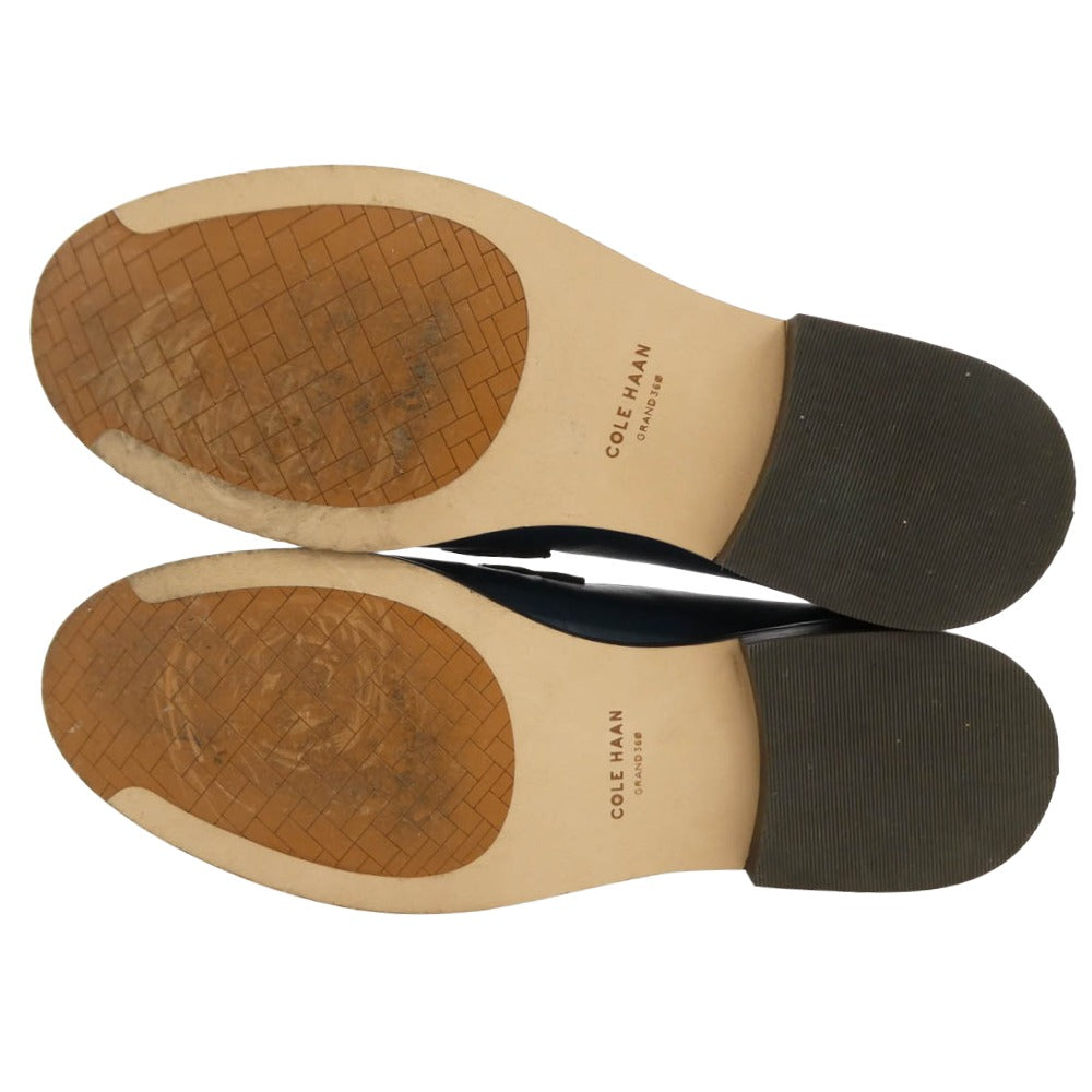 COLE HAAN コールハーン W30209 ラックス ピンチ ペニー ローファー シューズ ネイビー系 ホワイト系 7B【中古】