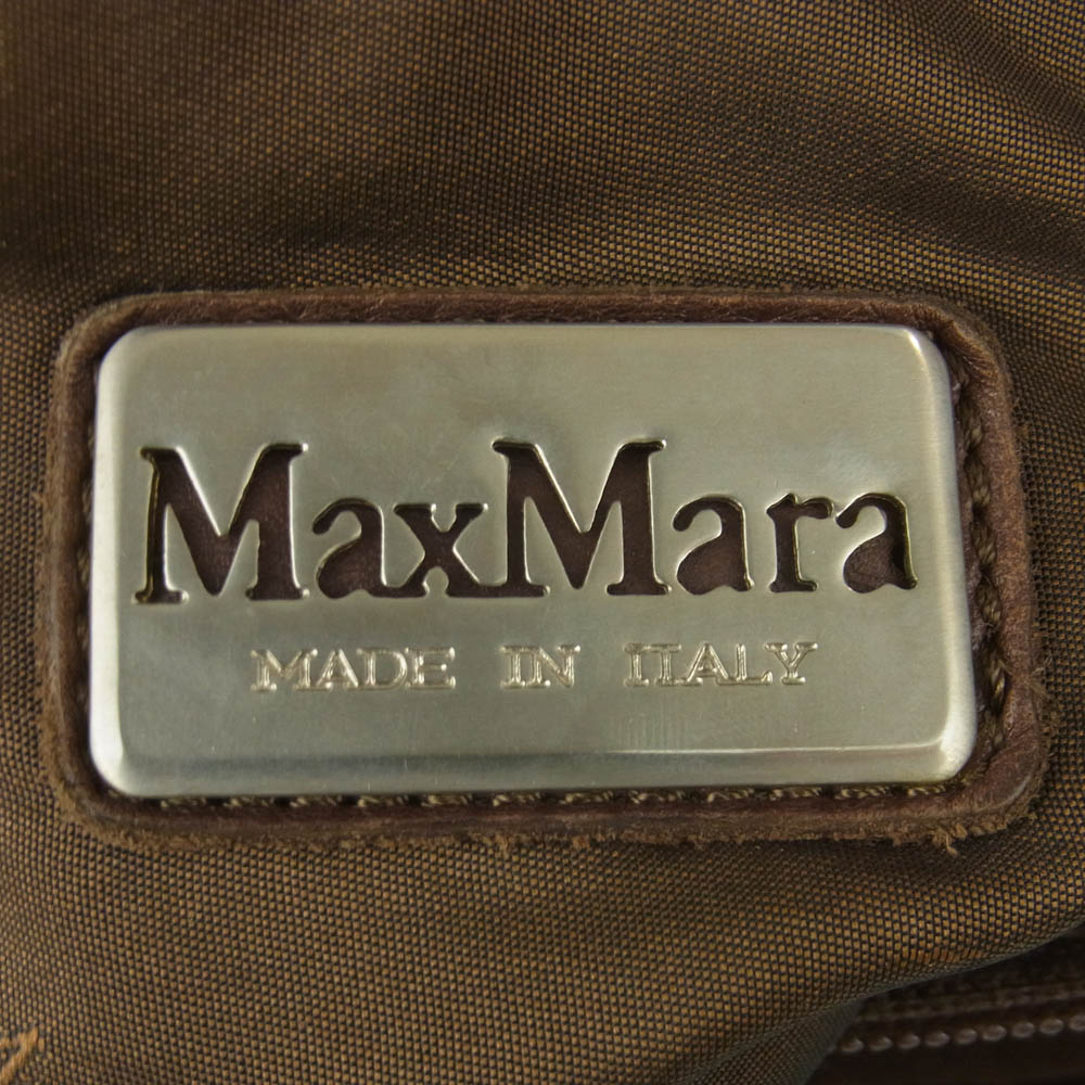 MAX MARA マックスマーラ スエード レザー ワンショルダー バッグ イタリア製 ダークブラウン系【中古】
