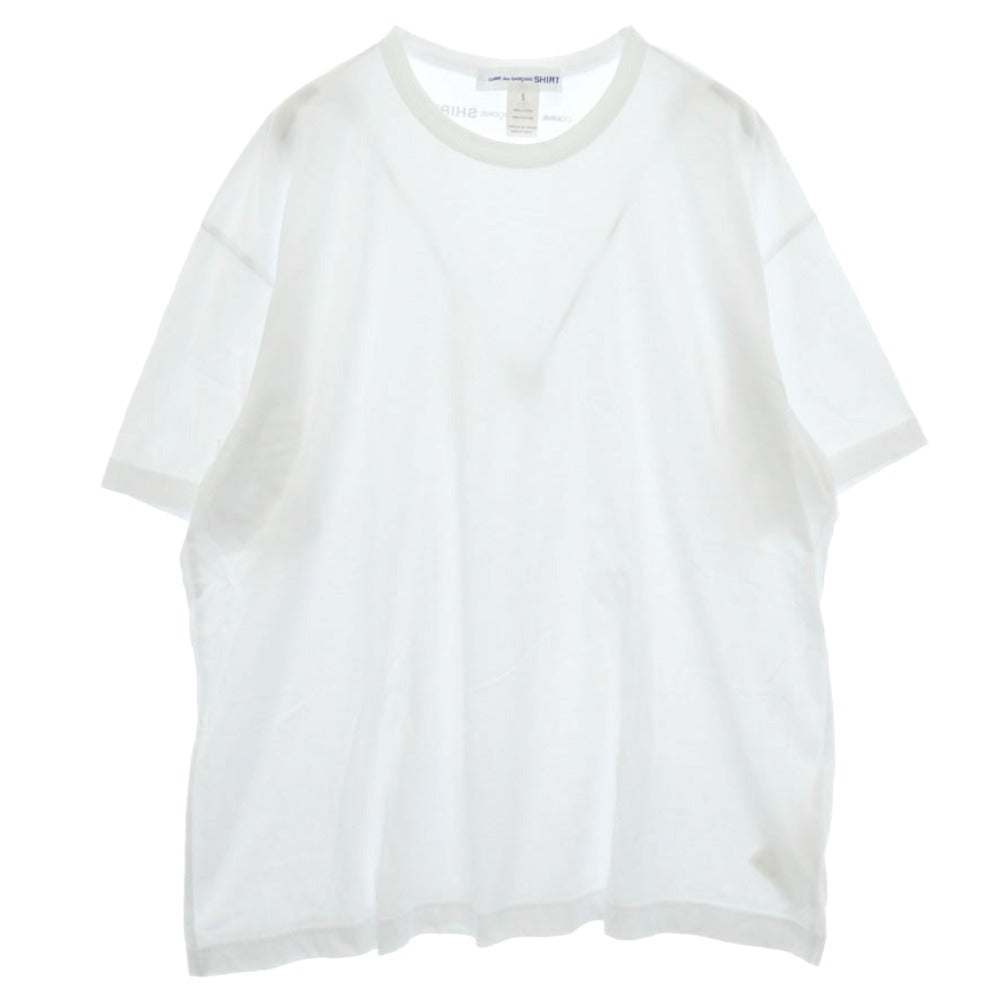 COMME des GARCONS コムデギャルソン FK-T015 バック ロゴプリント 半袖 Tシャツ カットソー ホワイト系 S【中古】