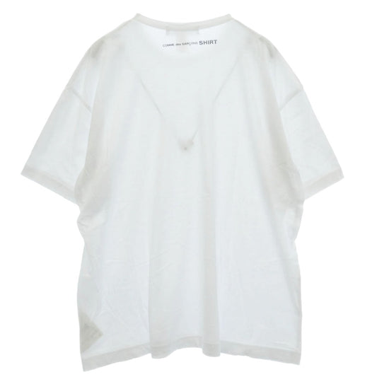 COMME des GARCONS コムデギャルソン FK-T015 バック ロゴプリント 半袖 Tシャツ カットソー ホワイト系 S【中古】