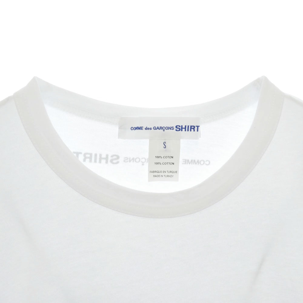COMME des GARCONS コムデギャルソン FK-T015 バック ロゴプリント 半袖 Tシャツ カットソー ホワイト系 S【中古】