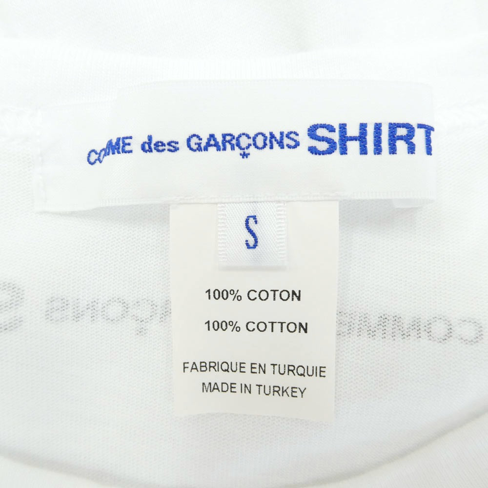 COMME des GARCONS コムデギャルソン FK-T015 バック ロゴプリント 半袖 Tシャツ カットソー ホワイト系 S【中古】