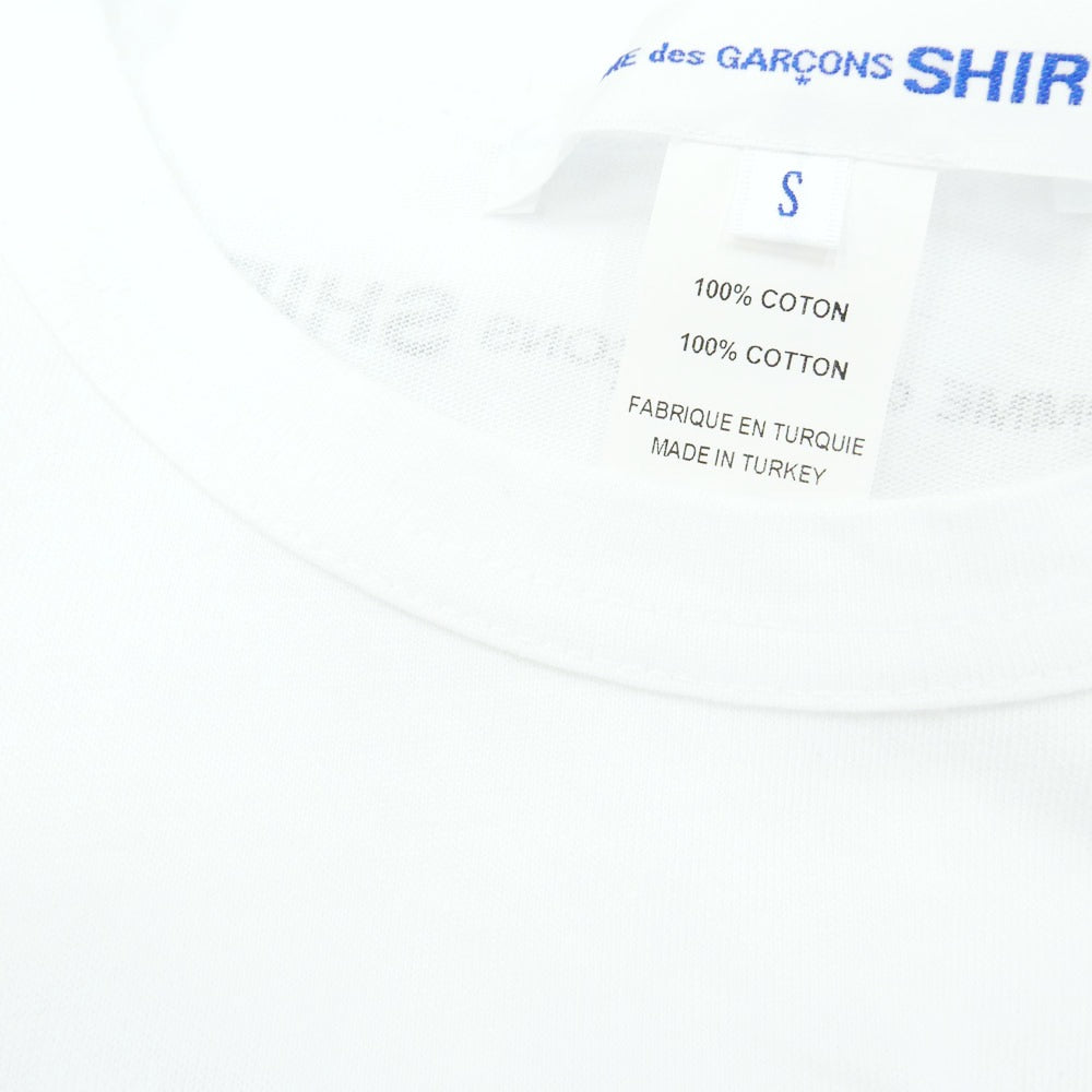 COMME des GARCONS コムデギャルソン FK-T015 バック ロゴプリント 半袖 Tシャツ カットソー ホワイト系 S【中古】