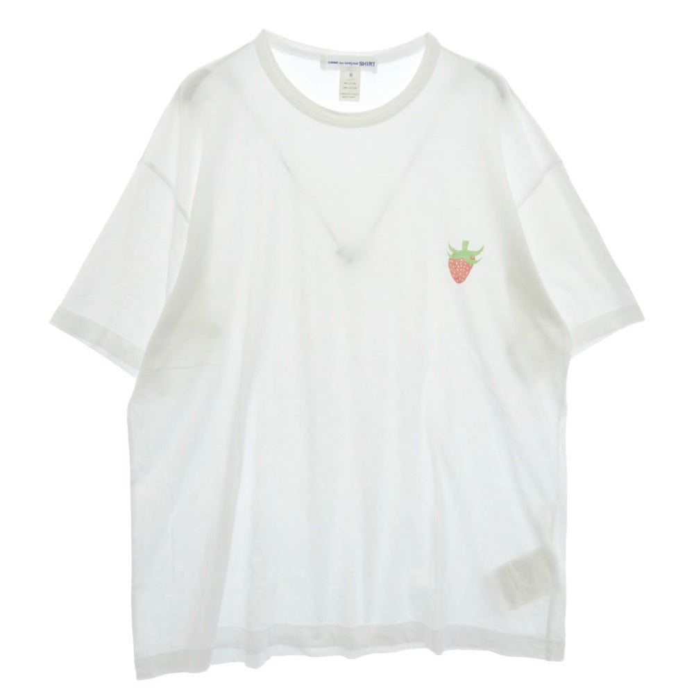 COMME des GARCONS コムデギャルソン FK-T014 SHIRT STRAWBERRY ストロベリー フロントプリント Tシャツ 半袖カットソー ホワイト系【中古】
