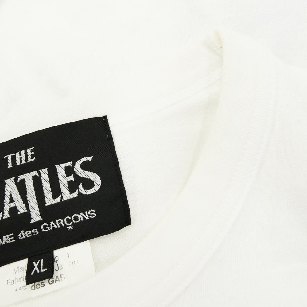 COMME des GARCONS コムデギャルソン 23SS VZ-T007 × THE BEATLES ザ ビートルズ アップル フロントプリント Tシャツ 半袖カットソー ホワイト系 XL【中古】