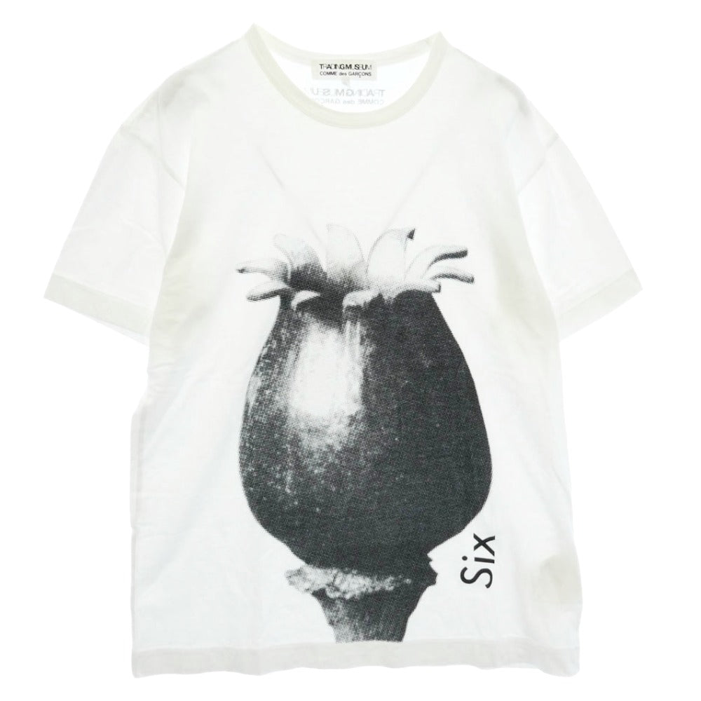 COMME des GARCONS コムデギャルソン 23SS OZ-T107 × TRADING MUSEUM トレイディング ミュージアム フロントプリント Tシャツ 半袖カットソー ホワイト系 XL【中古】