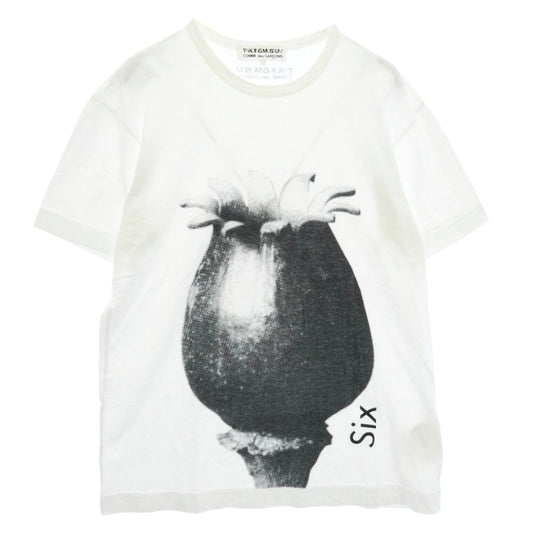 COMME des GARCONS コムデギャルソン 23SS OZ-T107 × TRADING MUSEUM トレイディング ミュージアム フロントプリント Tシャツ 半袖カットソー ホワイト系 XL【中古】