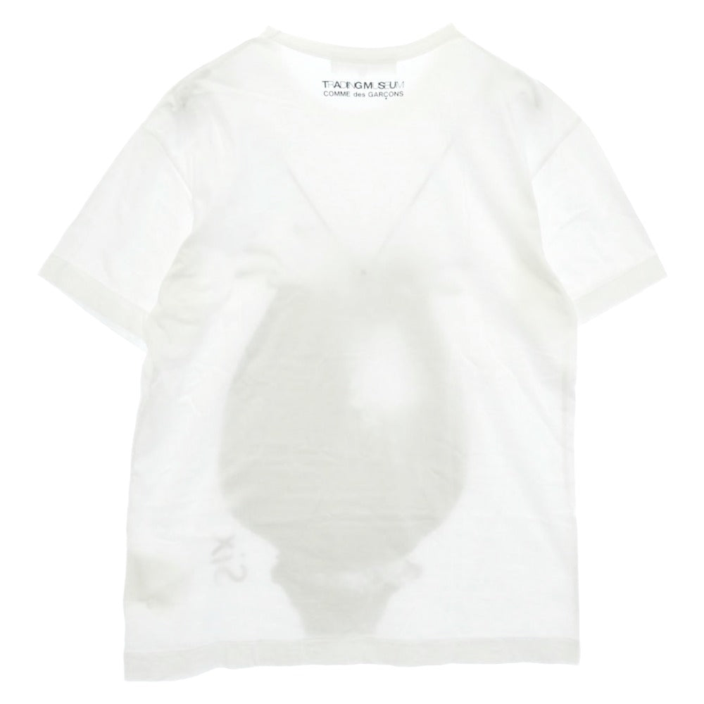 COMME des GARCONS コムデギャルソン 23SS OZ-T107 × TRADING MUSEUM トレイディング ミュージアム フロントプリント Tシャツ 半袖カットソー ホワイト系 XL【中古】