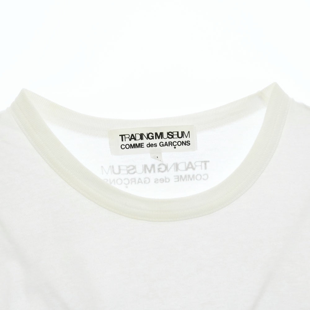 COMME des GARCONS コムデギャルソン 23SS OZ-T107 × TRADING MUSEUM トレイディング ミュージアム フロントプリント Tシャツ 半袖カットソー ホワイト系 XL【中古】