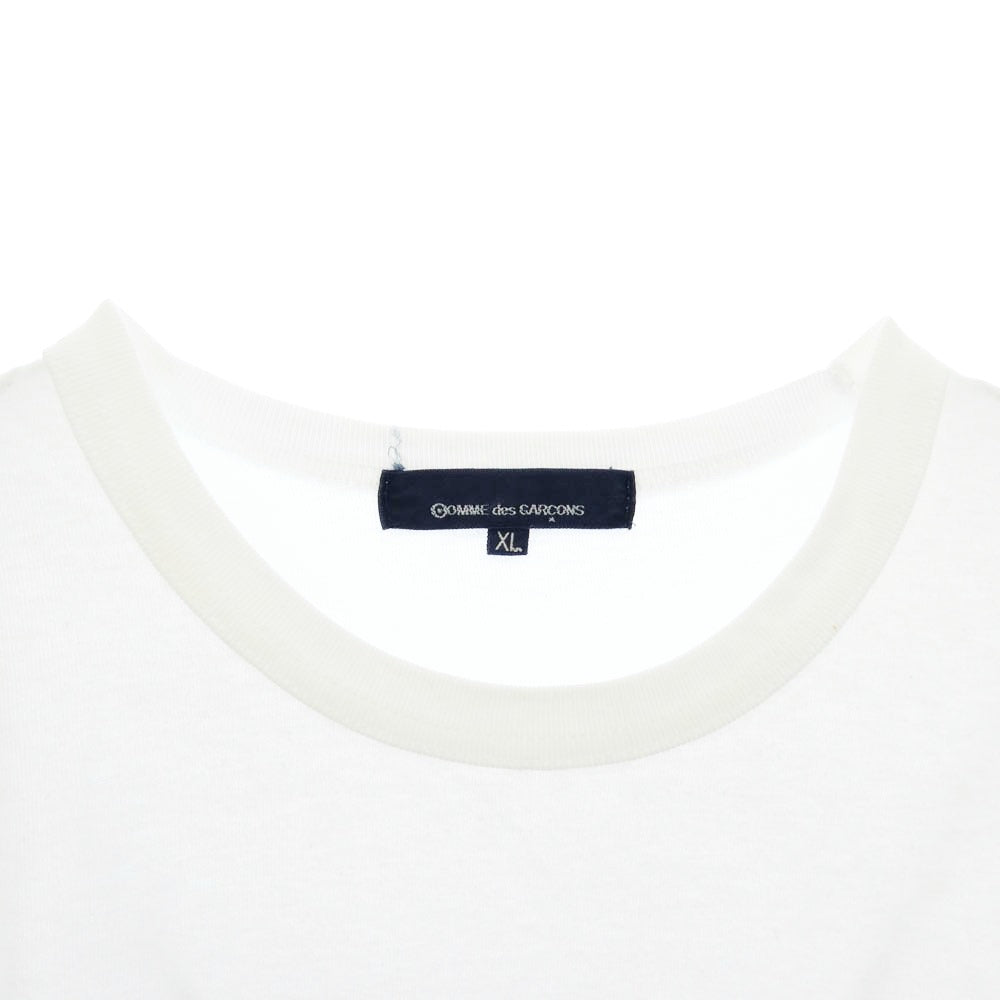 COMME des GARCONS コムデギャルソン 23SS KZ-T002 青山店限定 フロント プリント Tシャツ 半袖カットソー ホワイト系 XL【中古】