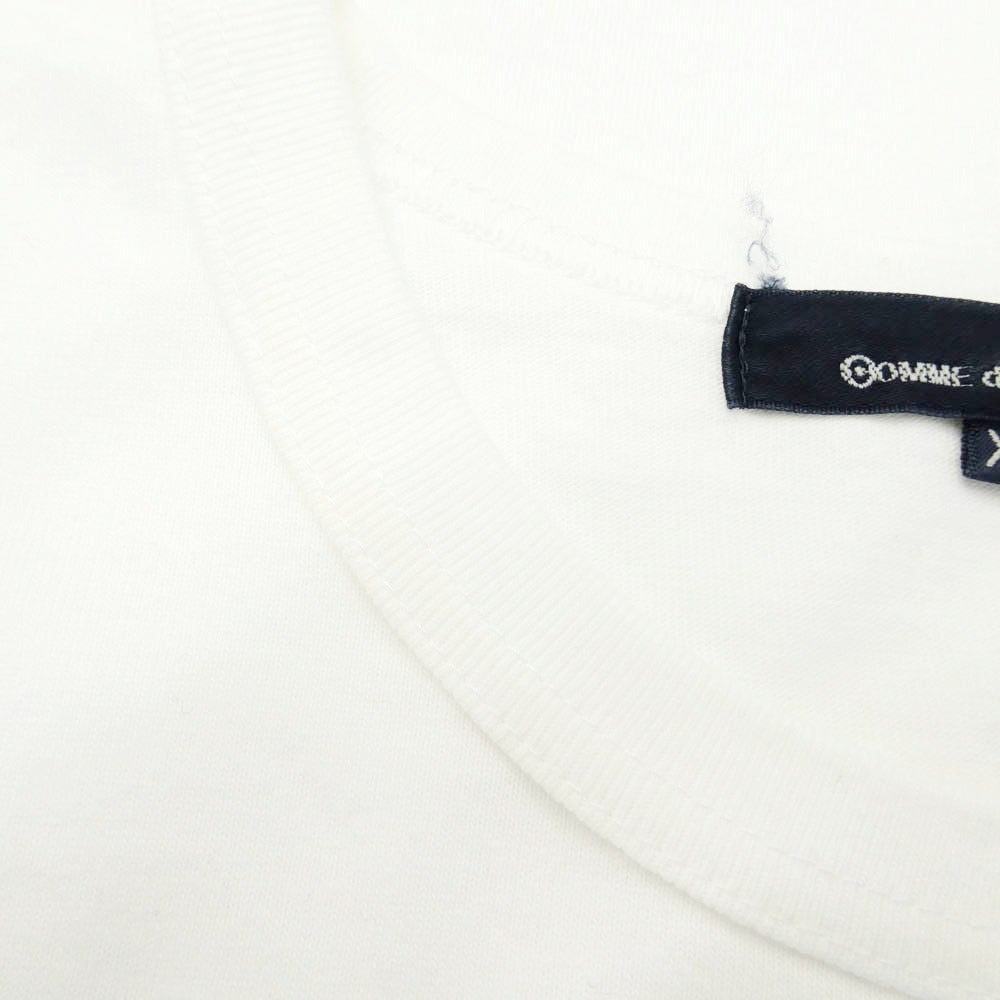 COMME des GARCONS コムデギャルソン 23SS KZ-T002 青山店限定 フロント プリント Tシャツ 半袖カットソー ホワイト系 XL【中古】