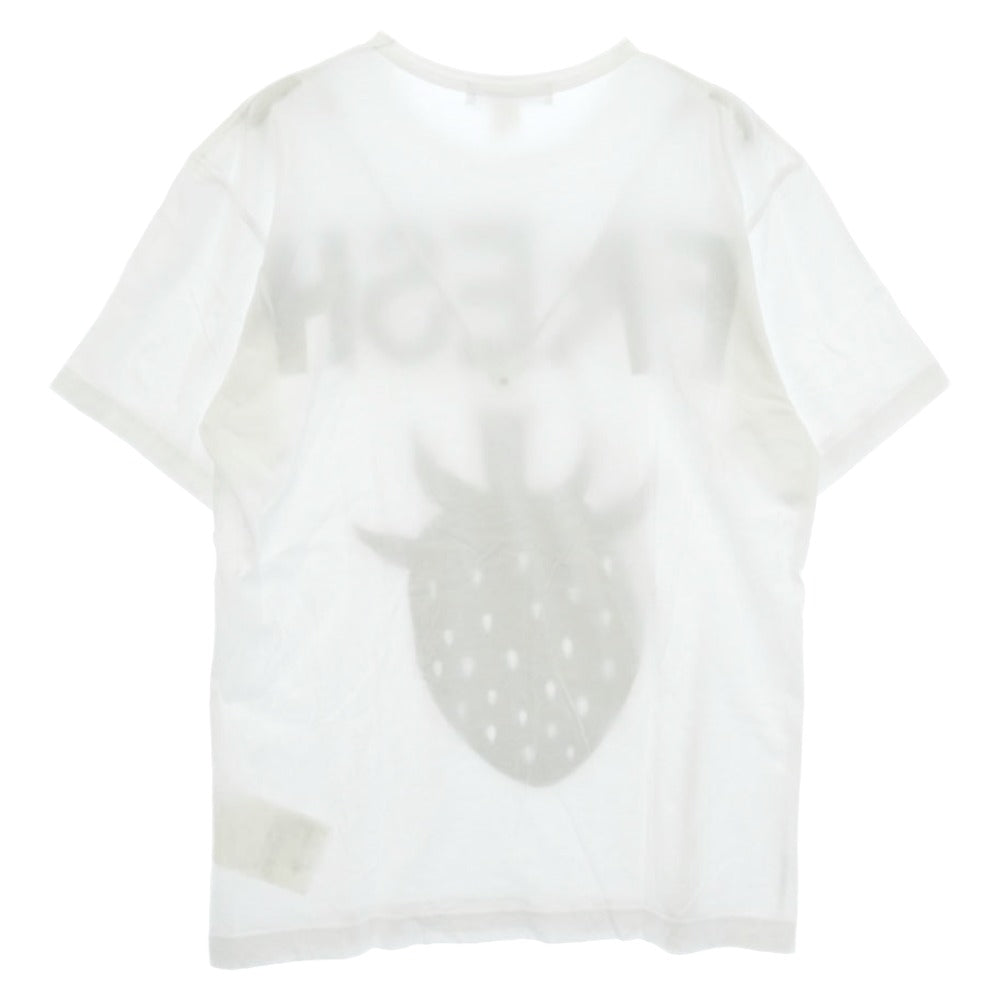 COMME des GARCONS コムデギャルソン 23SS FK-T007 SHIRT Brett Westfall ブレットウェストフォール STRAWBERRY ストロベリー Tシャツ 半袖カットソー ホワイト系 XL【中古】