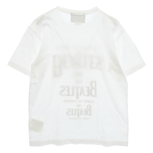 COMME des GARCONS コムデギャルソン 23SS VZ-T035 × THE BEATLES ザ ビートルズ フロントプリント Tシャツ 半袖カットソー ホワイト系 XL【中古】