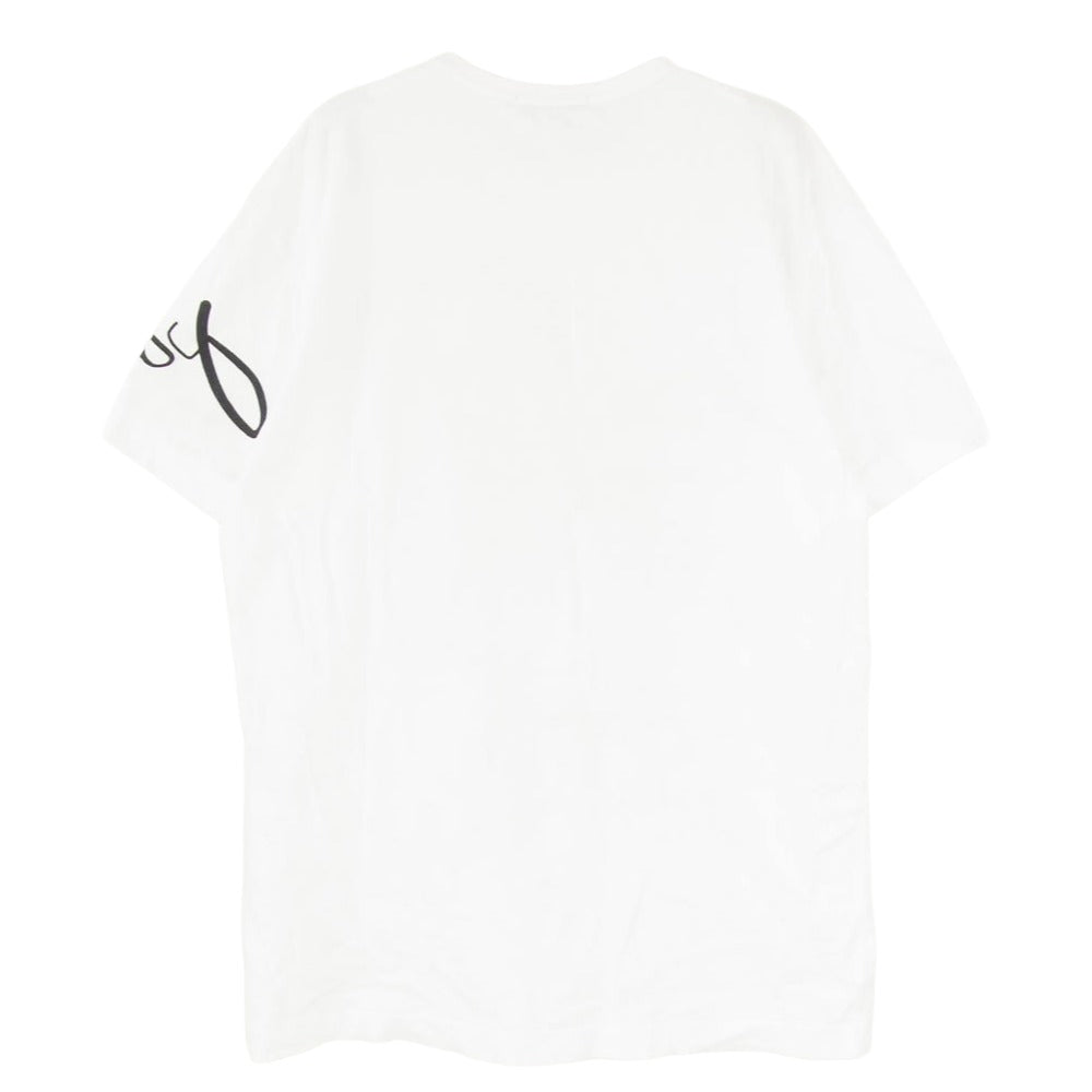 COMME des GARCONS コムデギャルソン 23SS OK-T106 青山店限定 縦書きロゴ プリント クルーネック Tシャツ 半袖カットソー ホワイト系 XL【中古】