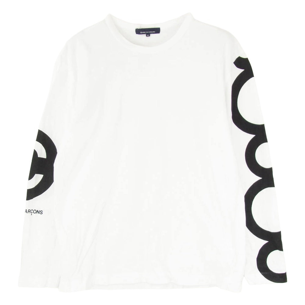 COMME des GARCONS コムデギャルソン 17AW KT-T002 アームプリント 長袖 クルーネック カットソー ホワイト系 XL【中古】