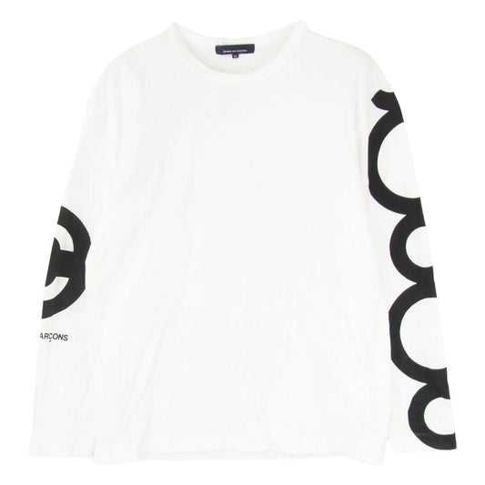COMME des GARCONS コムデギャルソン 17AW KT-T002 アームプリント 長袖 クルーネック カットソー ホワイト系 XL【中古】