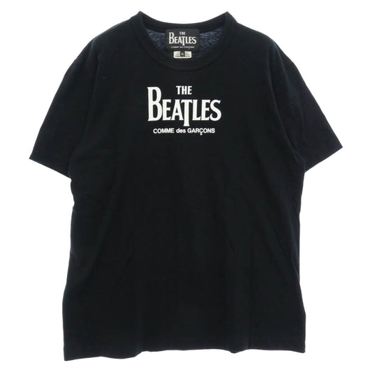 COMME des GARCONS コムデギャルソン 23SS VZ-T001 × THE BEATLES T-SHIRT BLACK ビートルズ フロントプリント Tシャツ 半袖カットソー ブラック系 XL【中古】