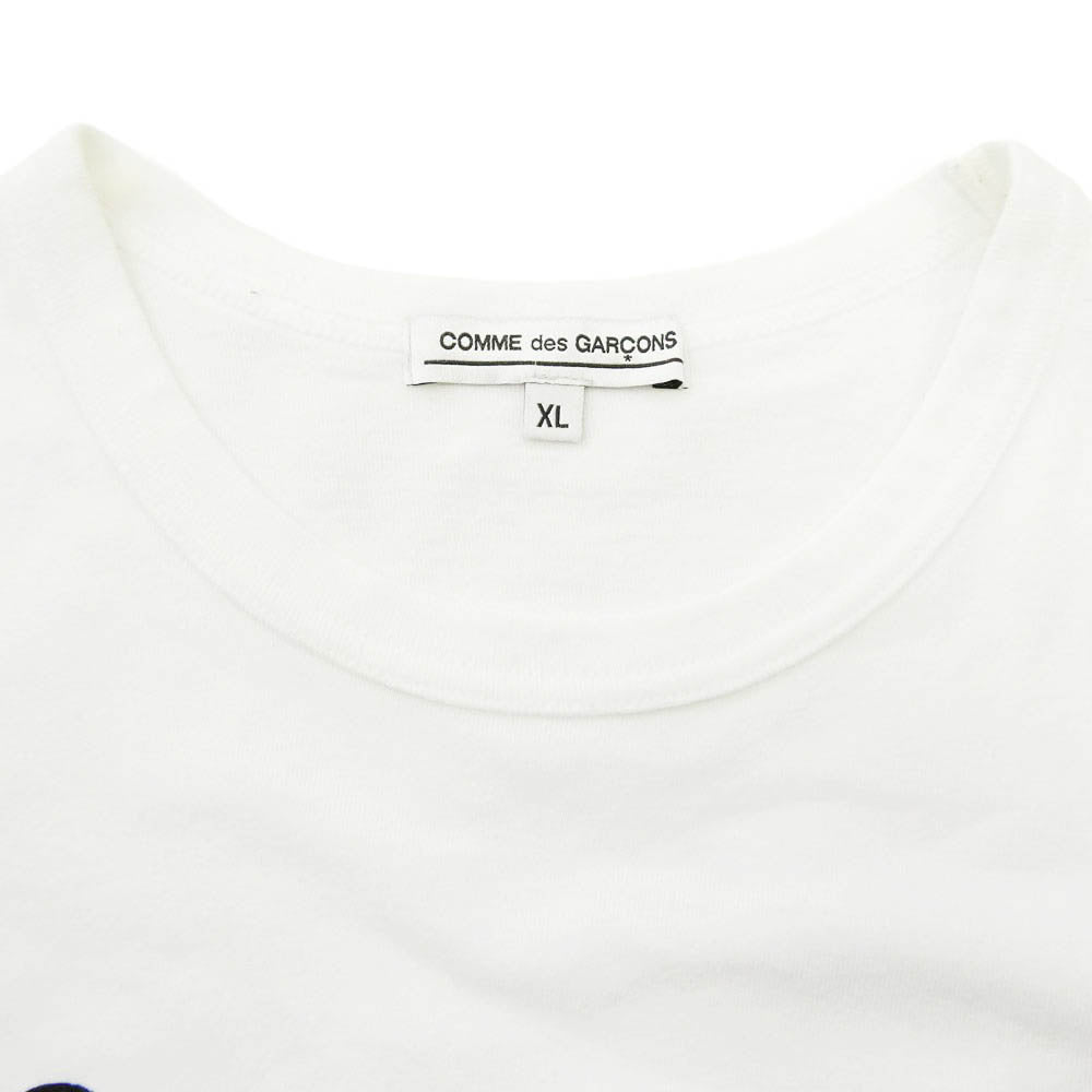 COMME des GARCONS コムデギャルソン 23SS OK-T103 青山店限定 Alisa Yoffe アリサ ヨッフェ 手書き風ロゴ グラフィックTシャツ ホワイト系 XL【中古】