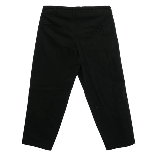 Yohji Yamamoto ヨウジヤマモト WJ-P35-001 WILD SIDE Cotton Chino BLUE ROSE Pants ワイルドサイド ブルーローズ プリント コットン チノ イージーパンツ ブラック系 1【中古】