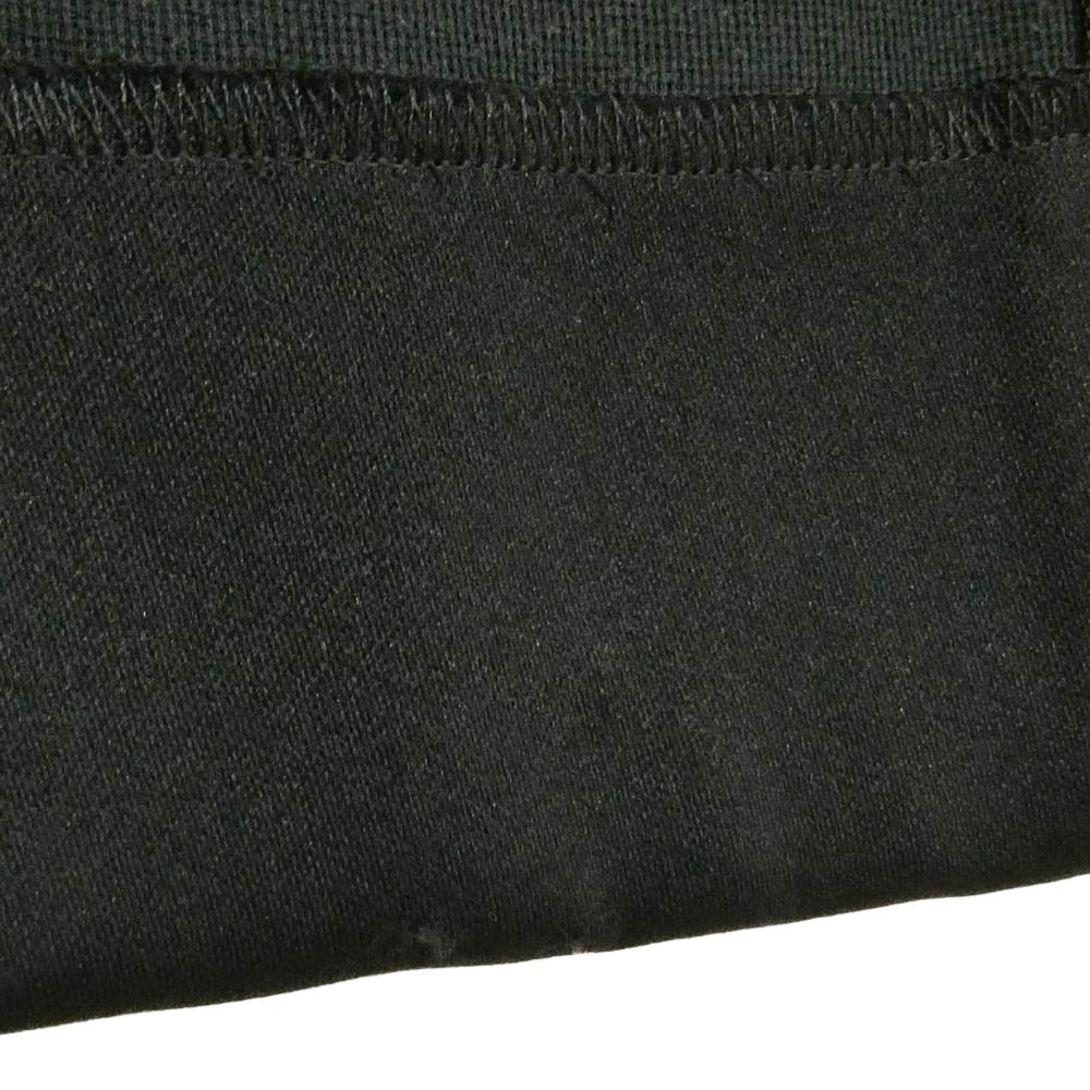 SAINT LAURENT サンローラン 23AW 769190 Y7E63 サテン切替 裾ダブル ワイドスラックス ロング パンツ ブラック系 48【中古】