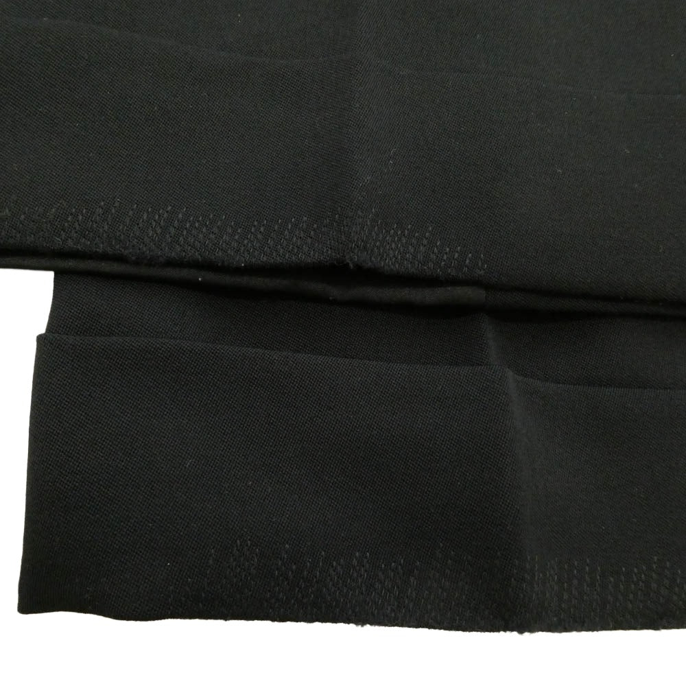 SAINT LAURENT サンローラン 23AW 769190 Y7E63 サテン切替 裾ダブル ワイドスラックス ロング パンツ ブラック系 48【中古】